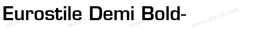 Eurostile Demi Bold字体转换
